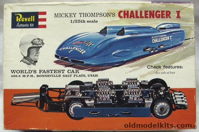 Revell 1/25 Mickey Thompsons Challenger I - World's Fastest Car 406.6 MPH, H1281-198 plastic model kit